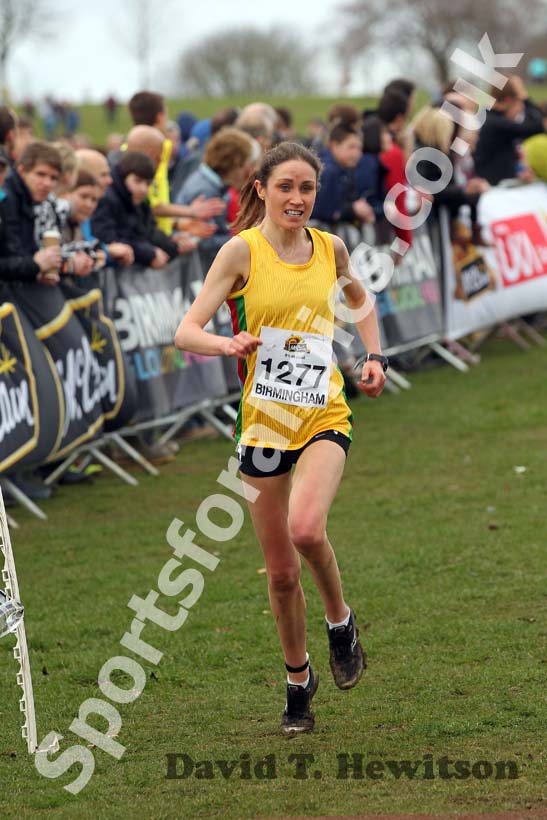 Rosie Smith (North East) in the Senior Women McCain Inter Counties Cross Country, Cofton Park, Birmingham.